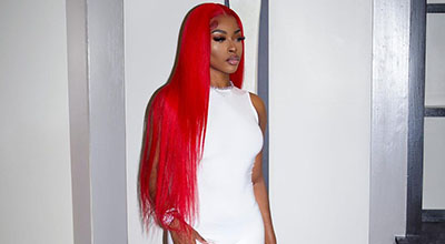 red lace front wig